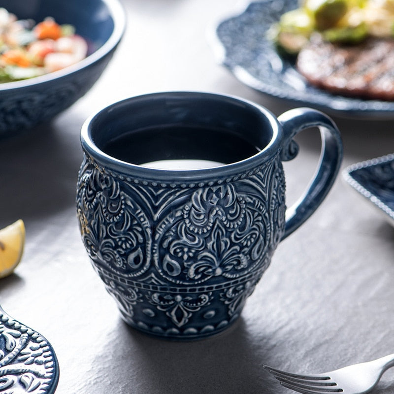 Blue Retro Ceramic Dinner Sets