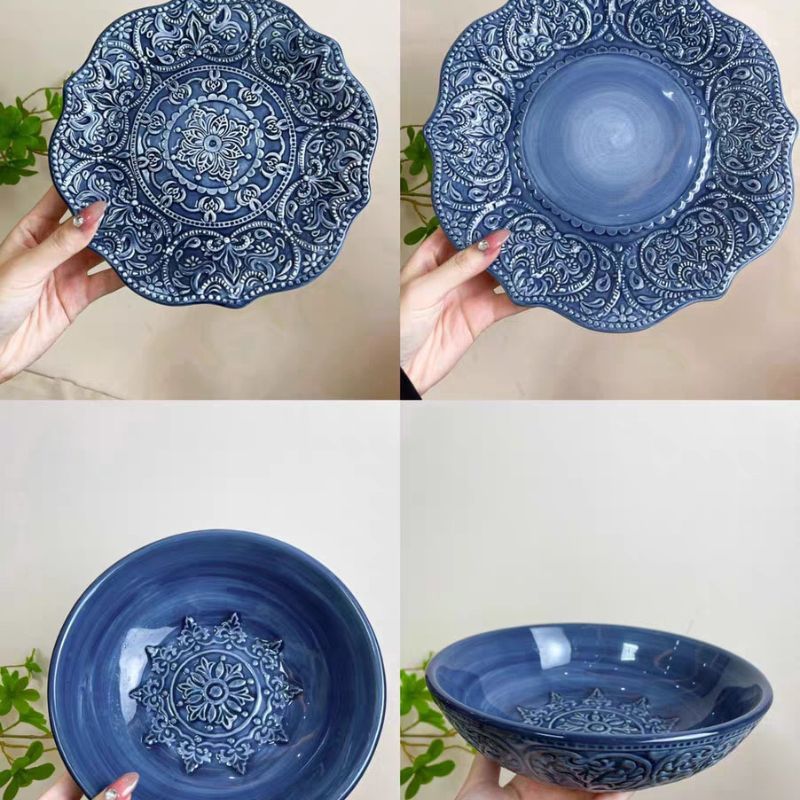 Blue Retro Ceramic Dinner Sets