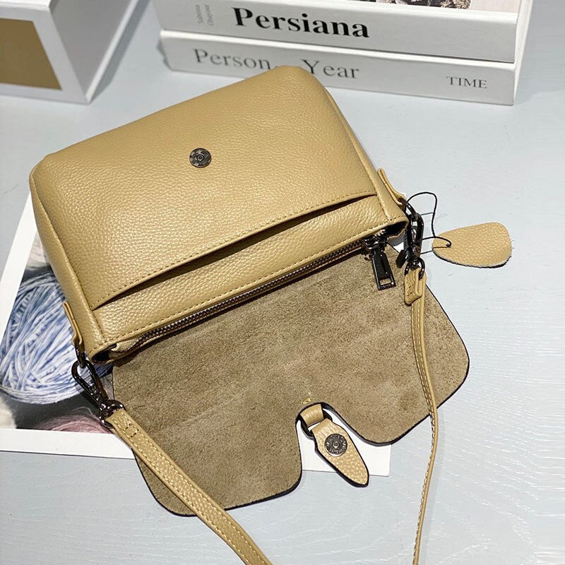 Natural Skin Shoulder Messenger Crossbody Bag