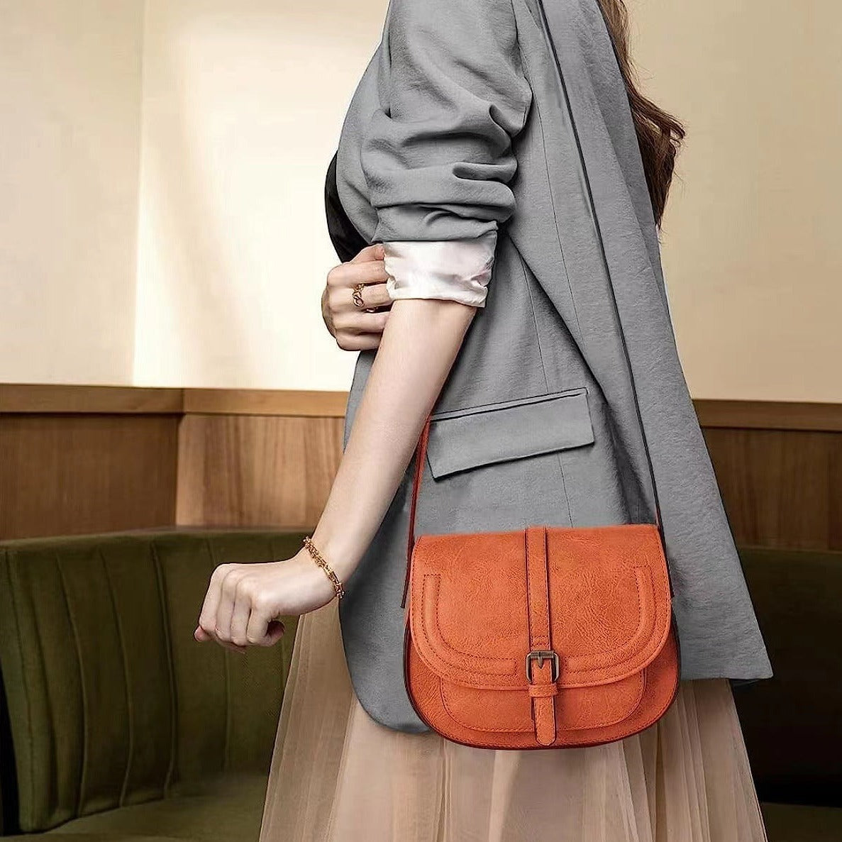 Retro Saddle Bag Versatile Shoulder Bag