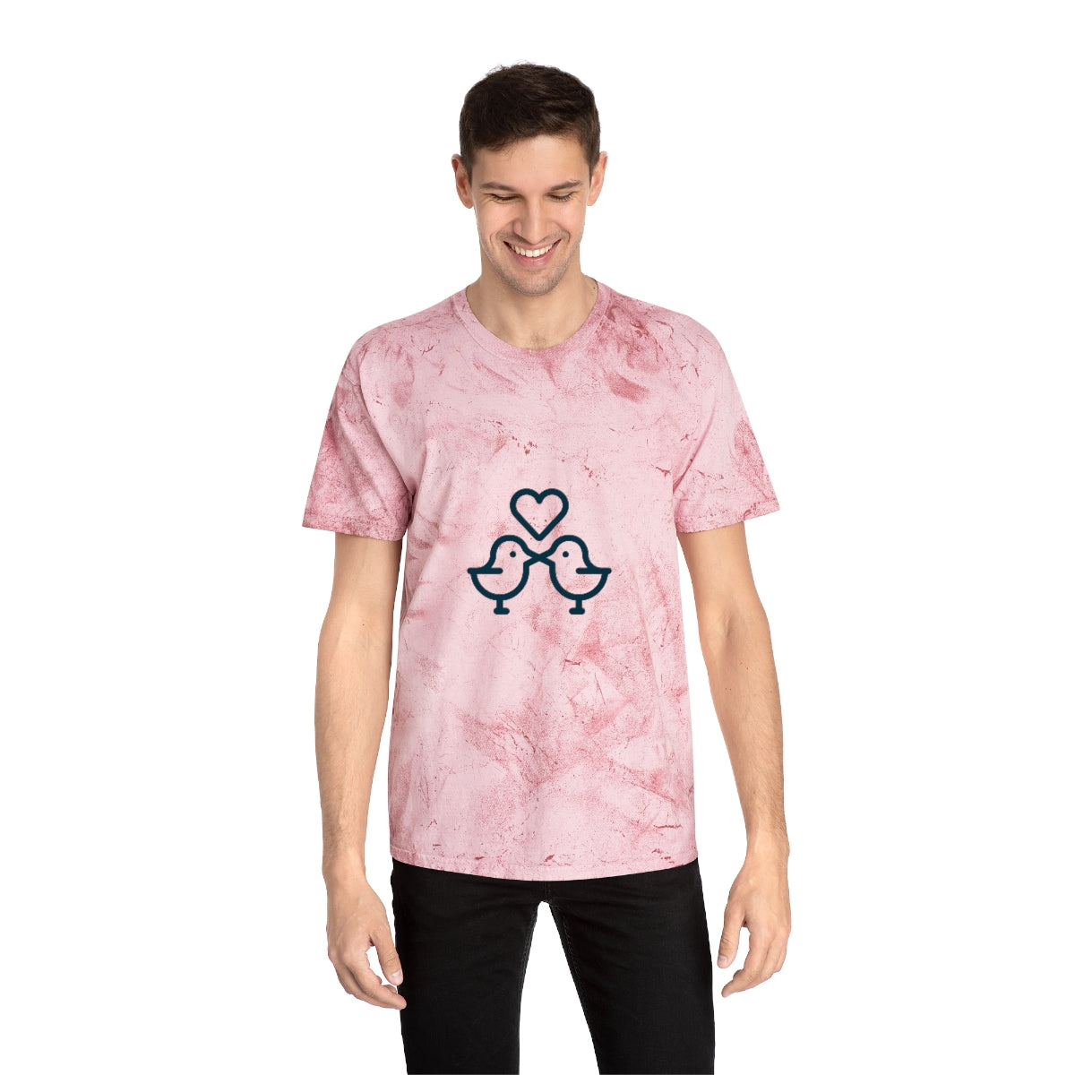 Romantic-hearts Unisex Color Blast T-Shirt