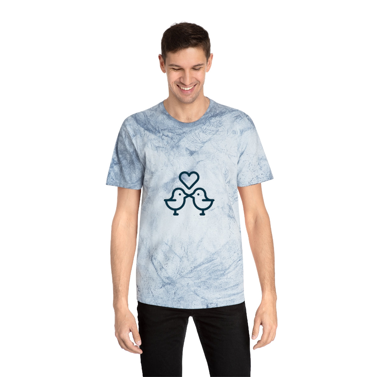 Romantic-hearts Unisex Color Blast T-Shirt