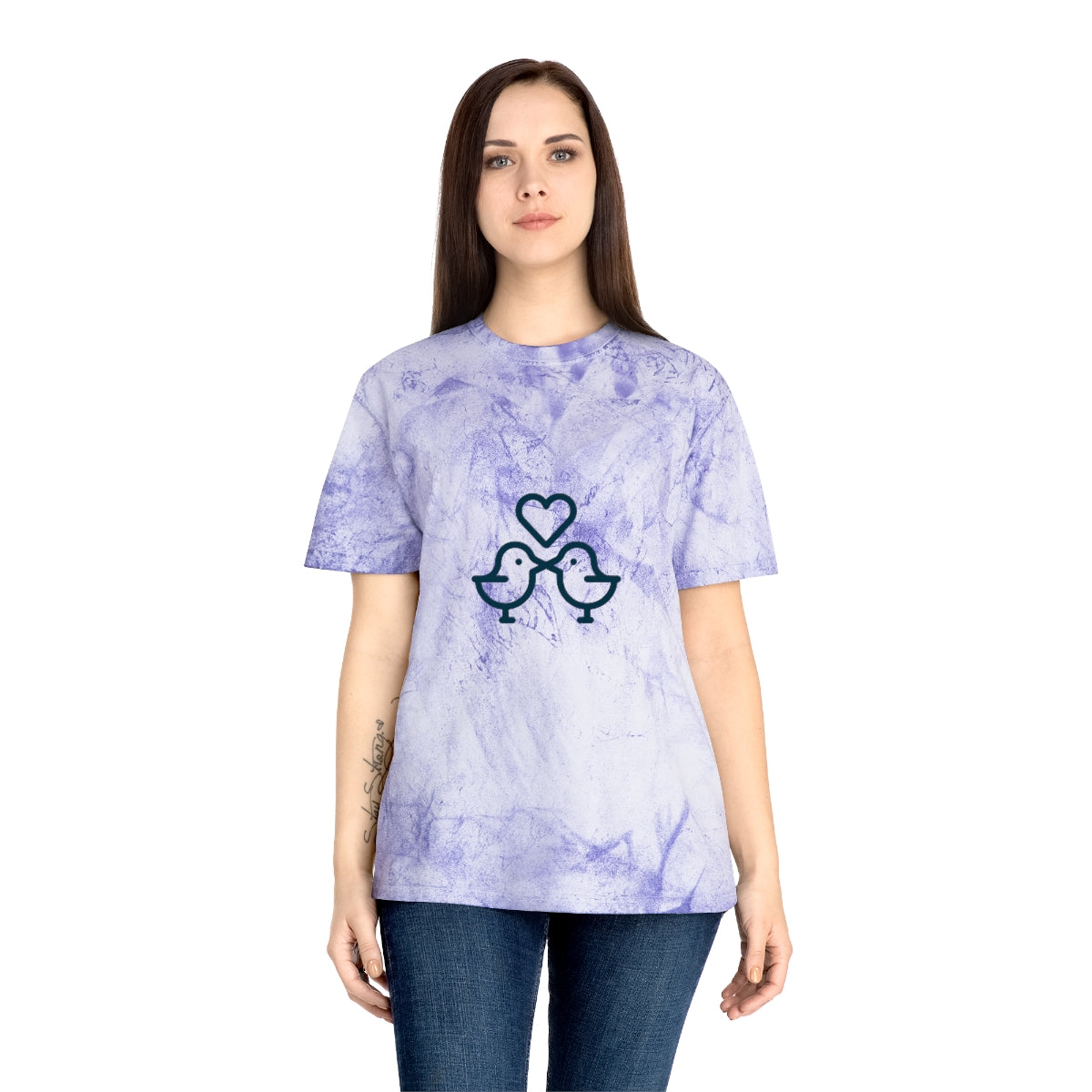 Romantic-hearts Unisex Color Blast T-Shirt