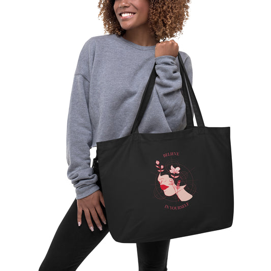 Large organic tote bag