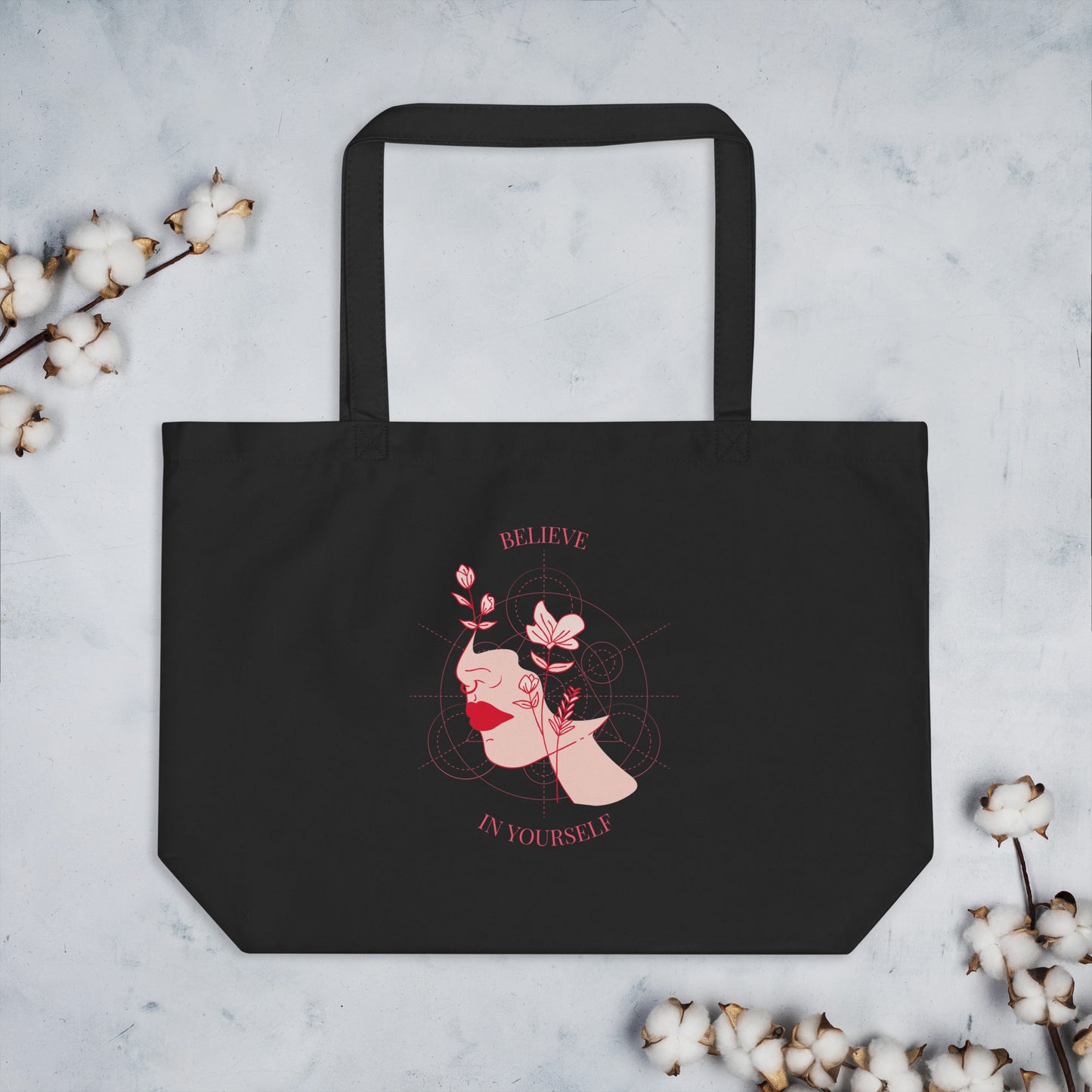 Large organic tote bag