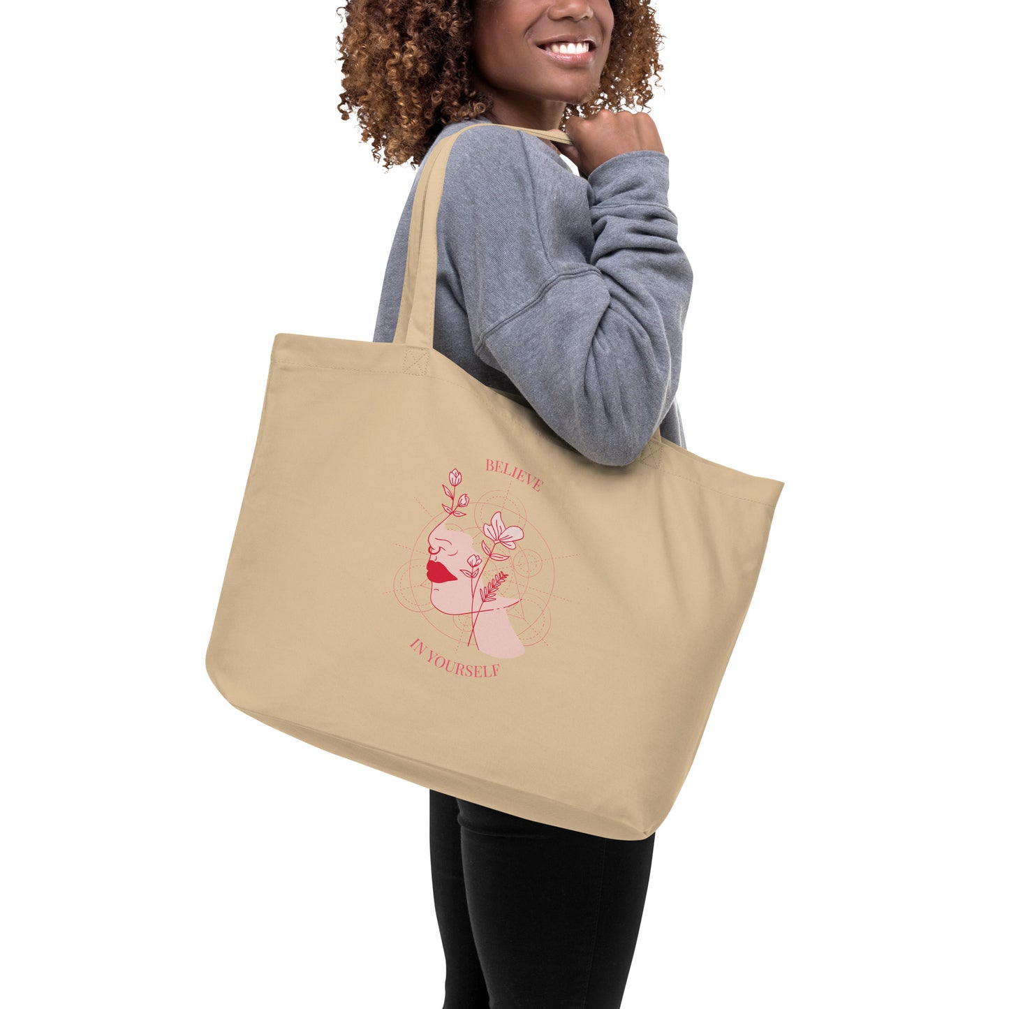 Large organic tote bag