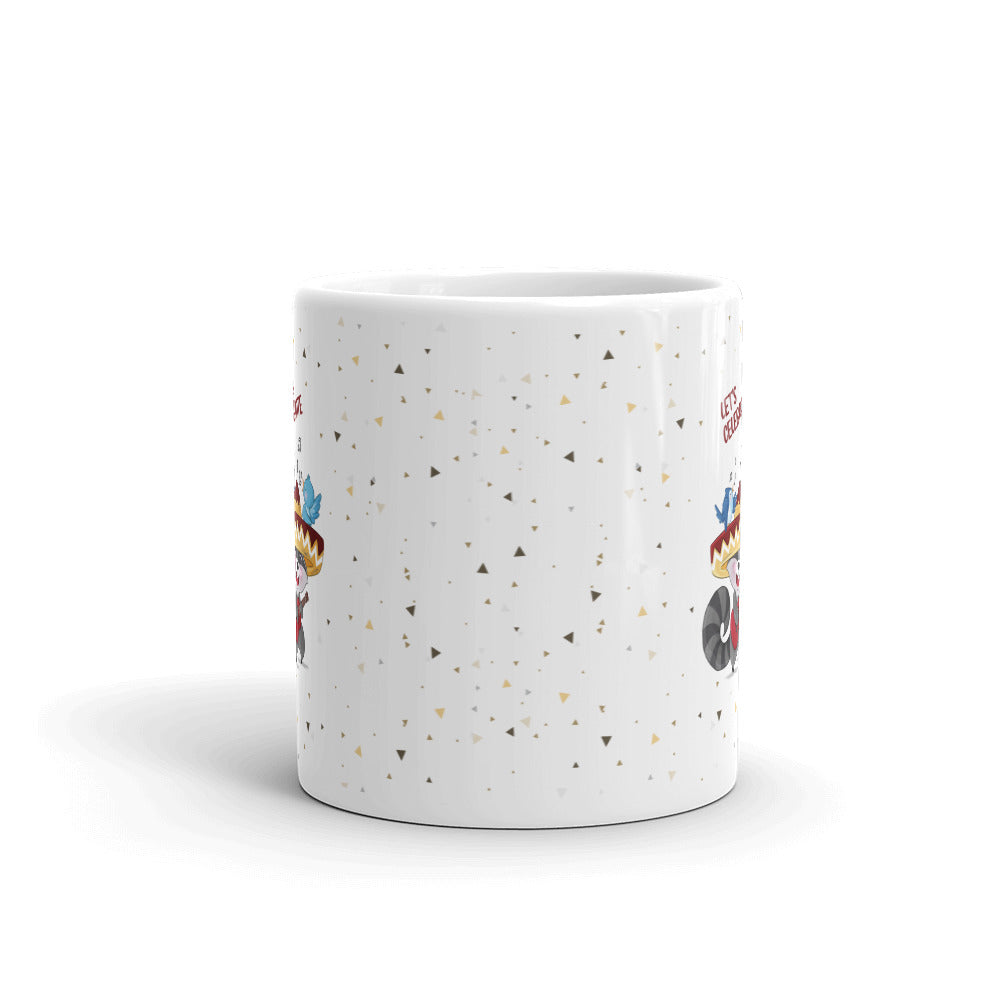 Celebrate White glossy mug