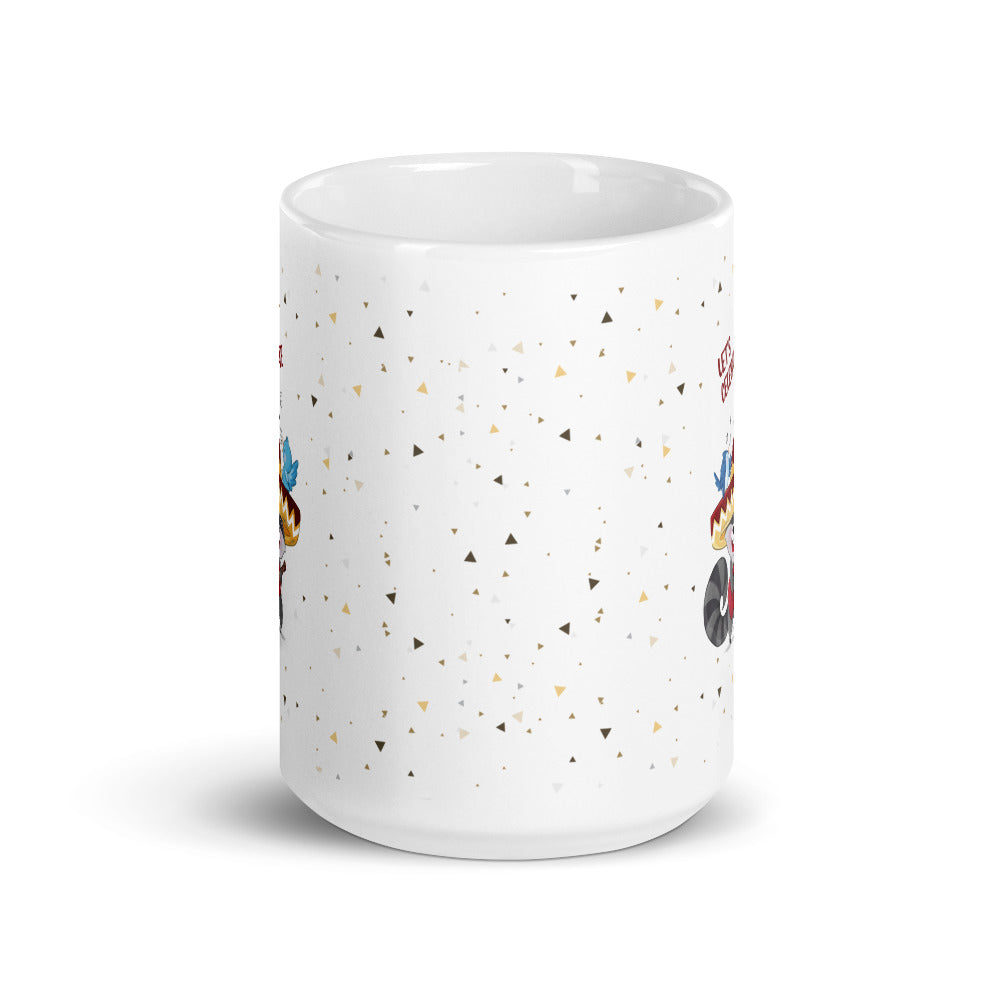 Celebrate White glossy mug